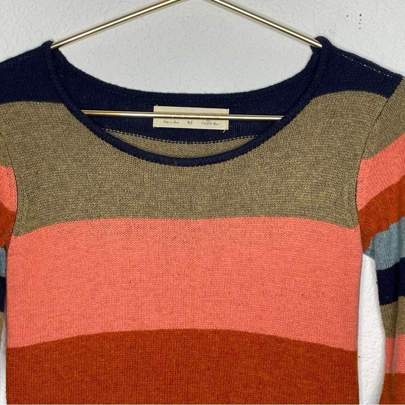 Anthropologie Isabelle Sinclair dress sweater striped wool blend sz XS - Picture 3 of 11